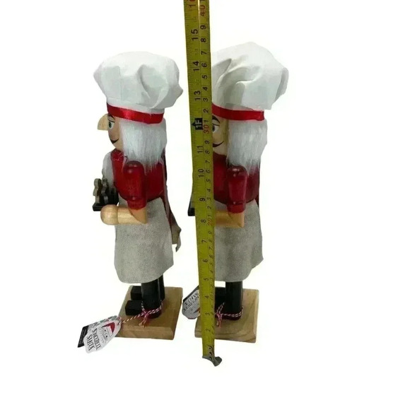 Wood Christmas 15" Nutcracker Gingerbread Cookie Baker Top Hat Set - Picture 4 of 4